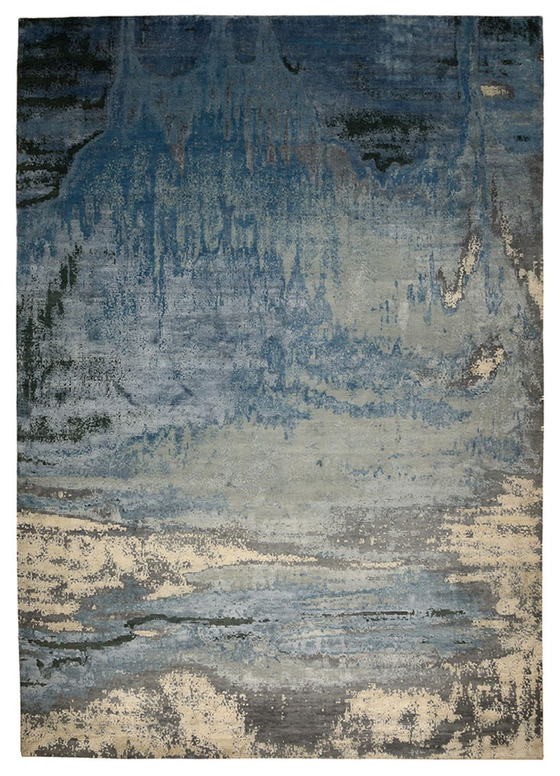 Designer tæppe - 430 x 306 cm - mørkeblå