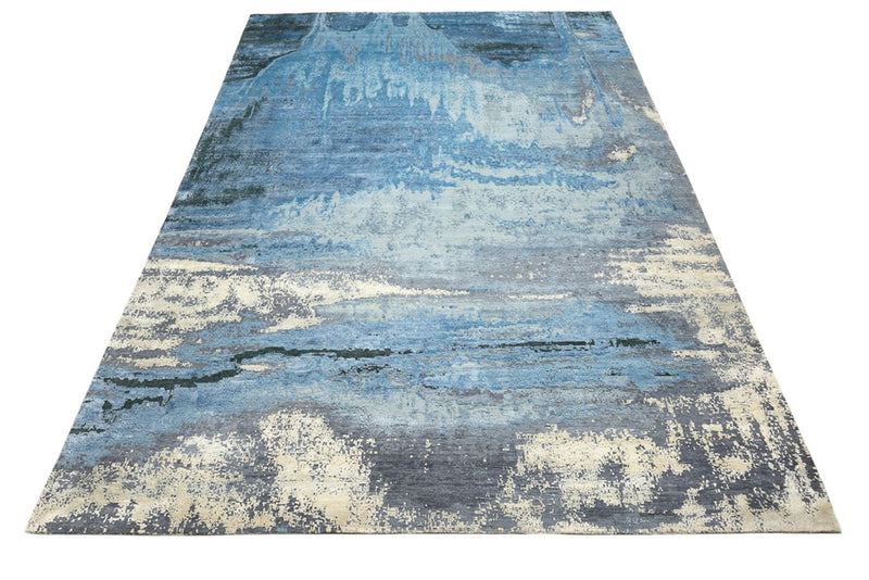 Designer tæppe - 430 x 306 cm - mørkeblå