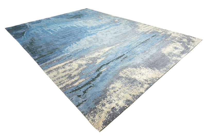 Designer tæppe - 430 x 306 cm - mørkeblå