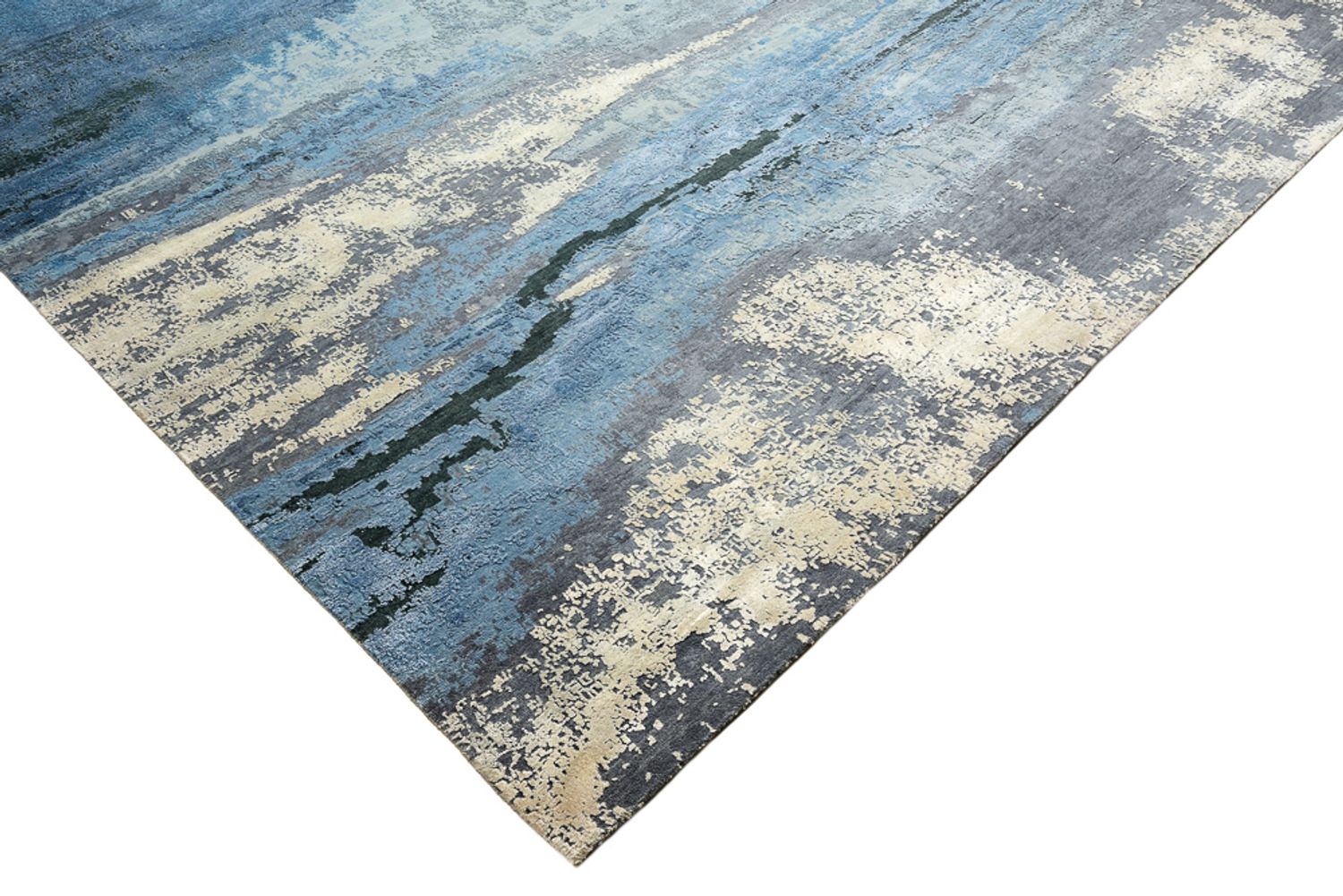 Designer tæppe - 430 x 306 cm - mørkeblå