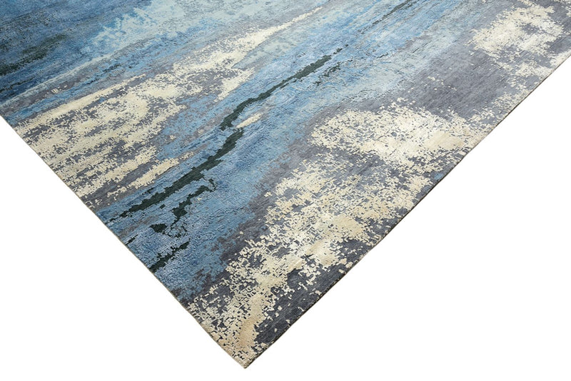 Designer tæppe - 430 x 306 cm - mørkeblå