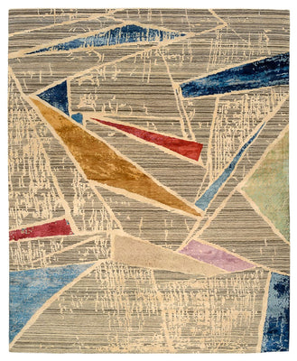 Designer tæppe - 303 x 246 cm - flerfarvet