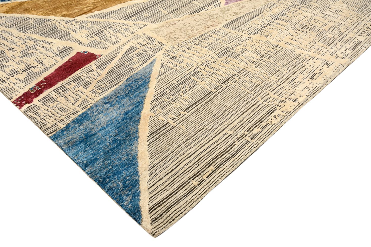 Designer tæppe - 303 x 246 cm - flerfarvet