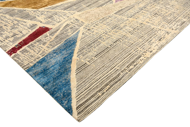 Designer tæppe - 303 x 246 cm - flerfarvet