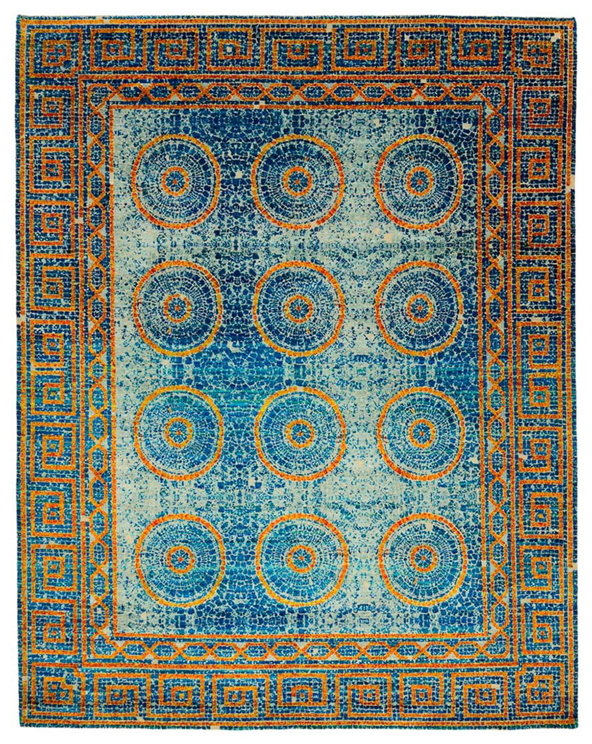 Designer tæppe - 309 x 245 cm - blå