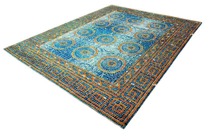 Designer tæppe - 309 x 245 cm - blå