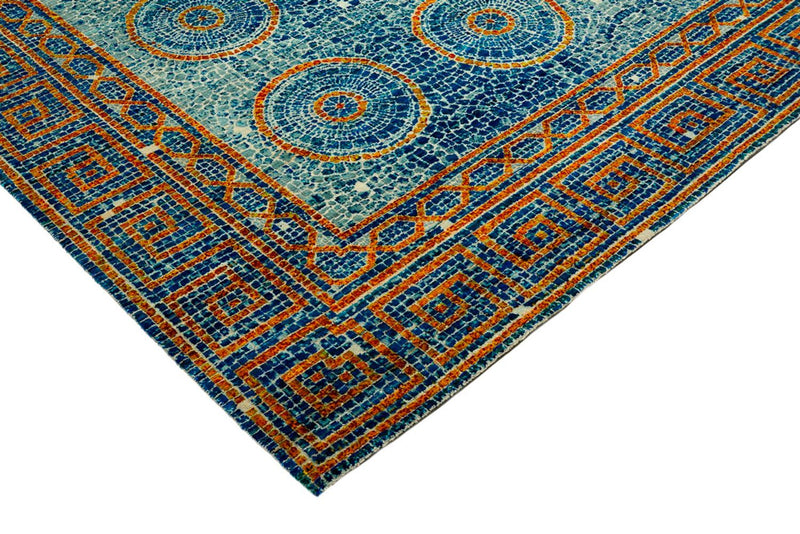 Designer tæppe - 309 x 245 cm - blå
