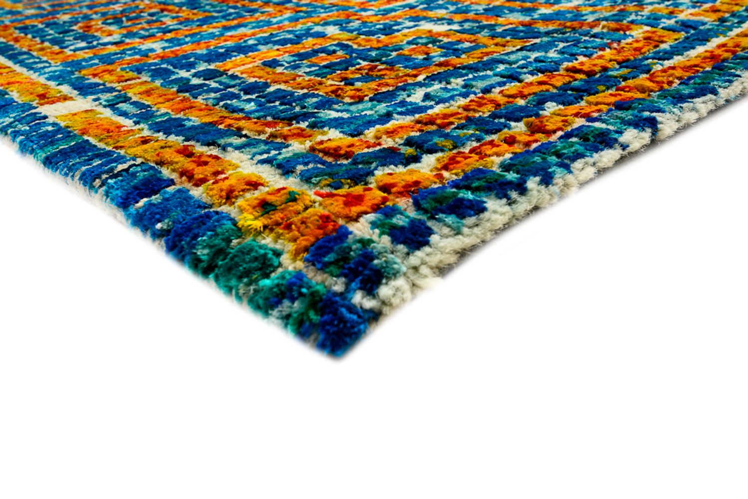 Designer tæppe - 309 x 245 cm - blå