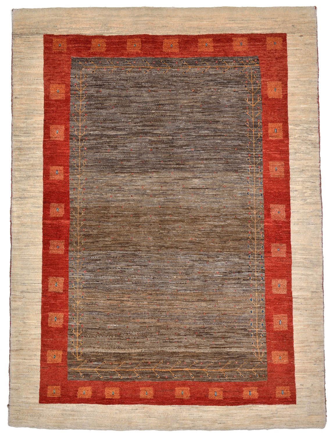 Gabbeh Tæppe - Loribaft Persisk - 205 x 150 cm - brun