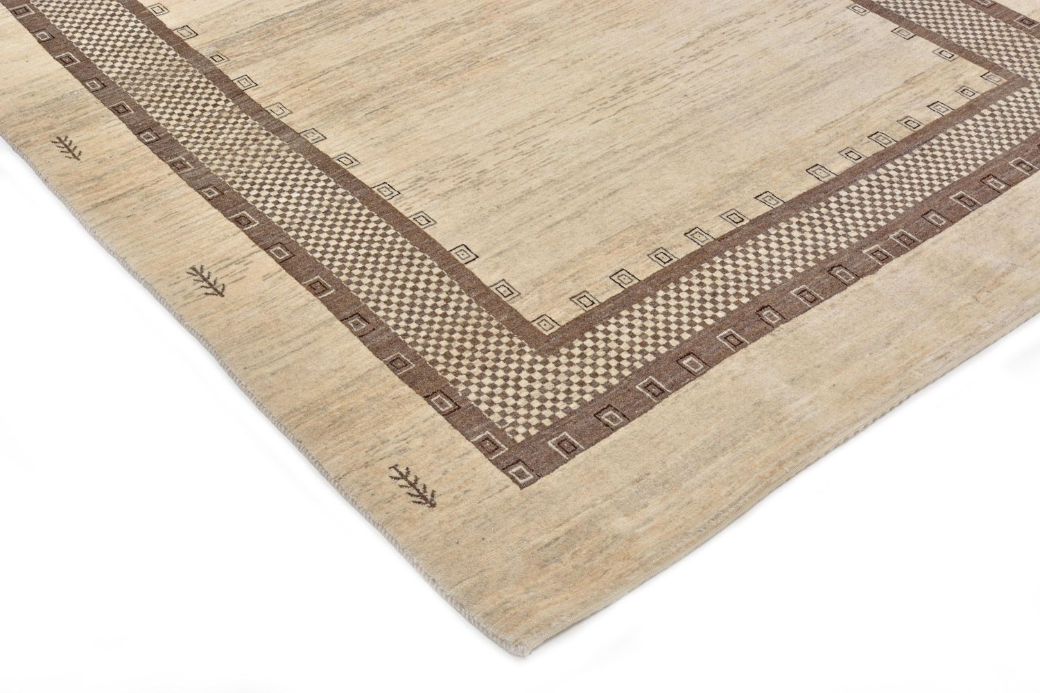 Gabbeh Tæppe - Loribaft Persisk - 242 x 176 cm - beige