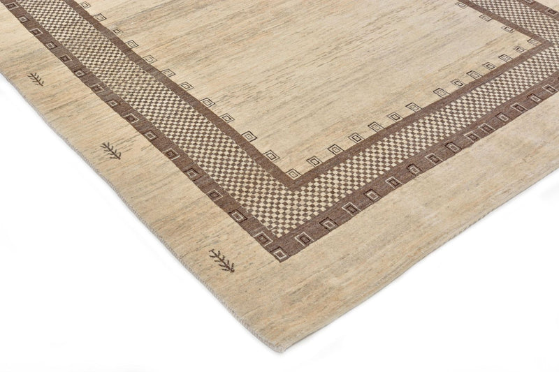 Gabbeh Tæppe - Loribaft Persisk - 242 x 176 cm - beige
