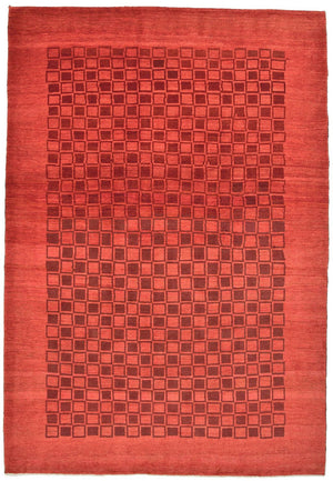 Gabbeh Tæppe - Loribaft Persisk - 298 x 204 cm - rød