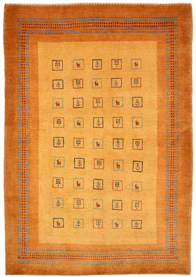 Gabbeh Tæppe - Loribaft Persisk - 170 x 114 cm - gul