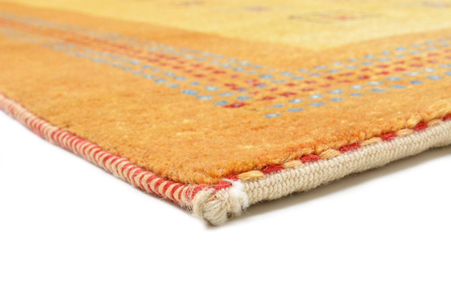 Gabbeh Tæppe - Loribaft Persisk - 170 x 114 cm - gul