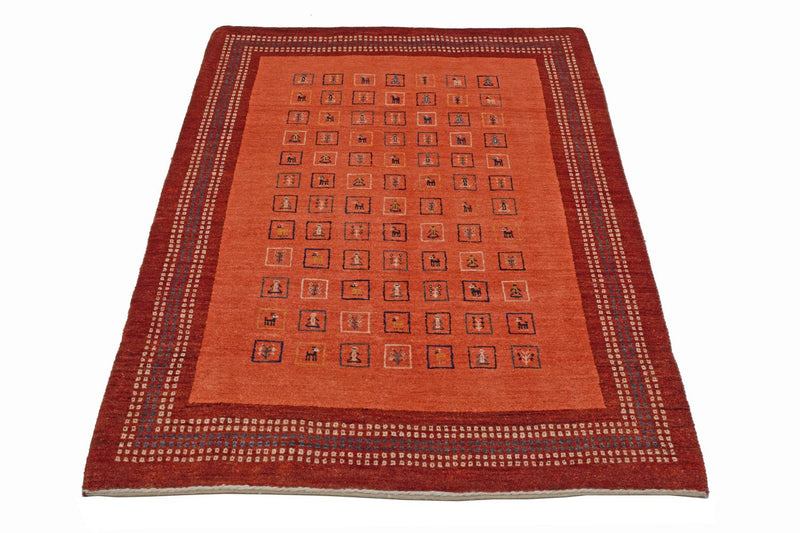 Gabbeh Tæppe - Loribaft Persisk - 149 x 103 cm - rød