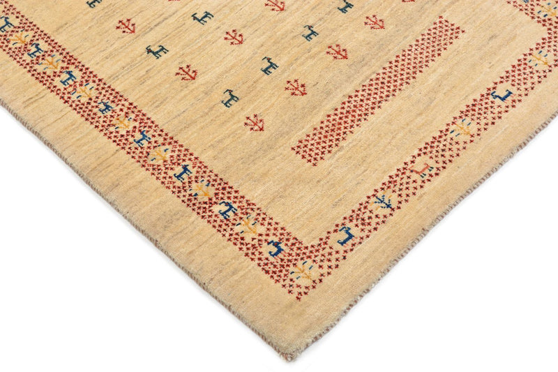 Gabbeh Tæppe - Loribaft Persisk - 113 x 84 cm - beige