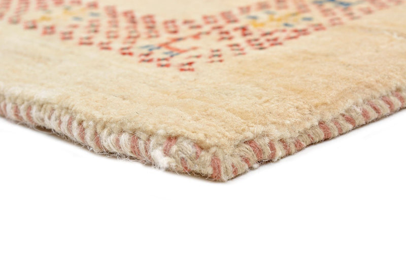 Gabbeh Tæppe - Loribaft Persisk - 113 x 84 cm - beige