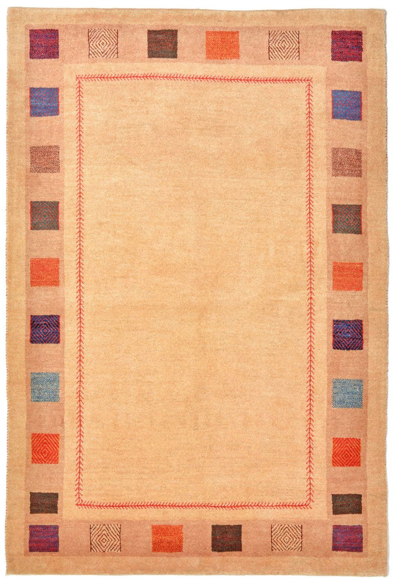 Gabbeh Tæppe - Loribaft Persisk - 158 x 104 cm - gul