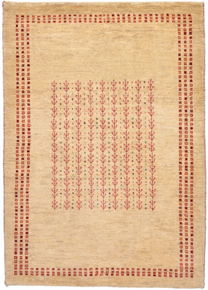 Gabbeh Tæppe - Loribaft Persisk - 119 x 81 cm - natur