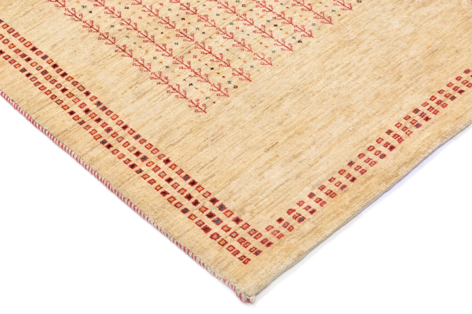 Gabbeh Tæppe - Loribaft Persisk - 119 x 81 cm - natur