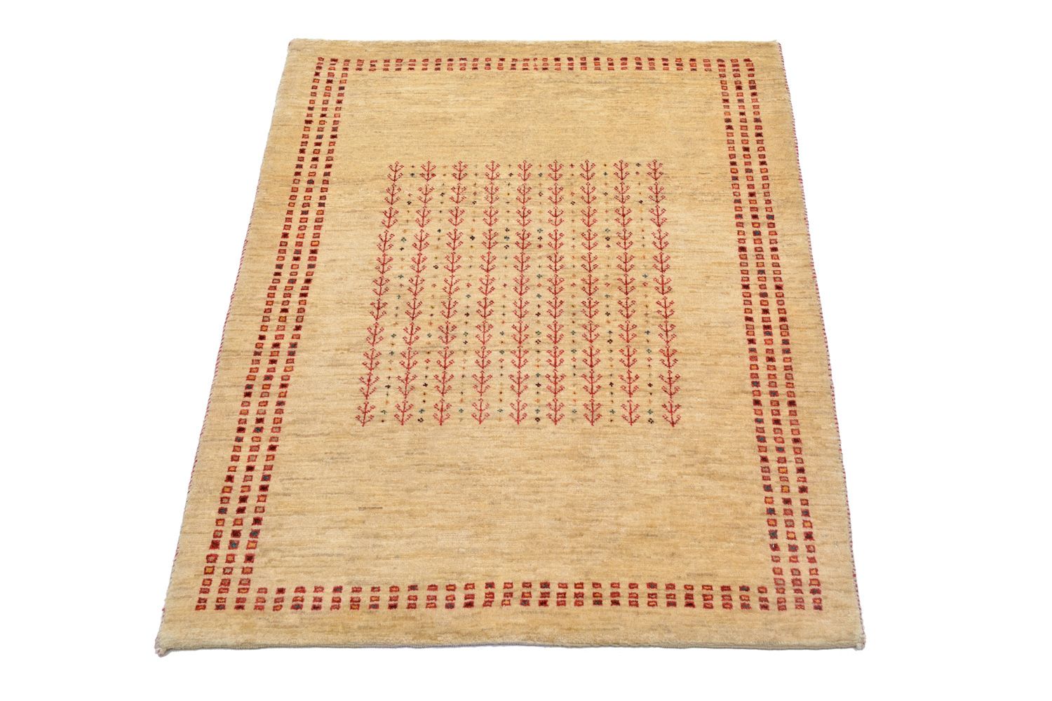 Gabbeh Tæppe - Loribaft Persisk - 119 x 81 cm - natur