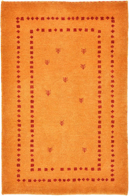 Gabbeh Tæppe - Loribaft Persisk - 98 x 62 cm - orange