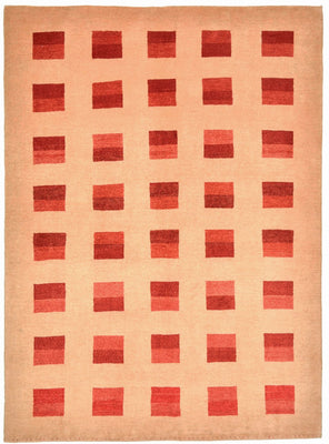 Gabbeh Tæppe - Loribaft Persisk - 211 x 151 cm - rød