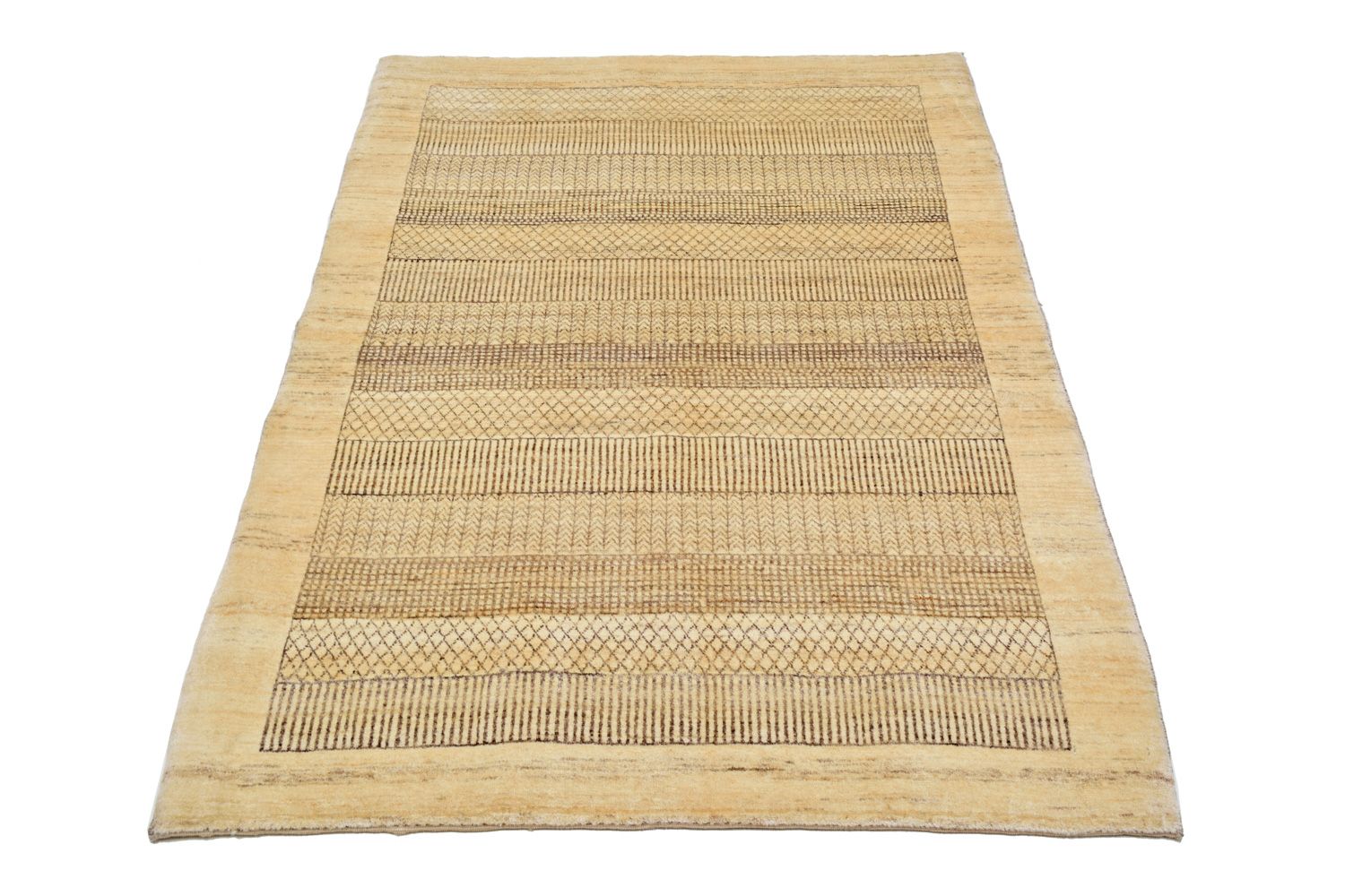 Gabbeh Tæppe - Loribaft Persisk - 164 x 114 cm - natur