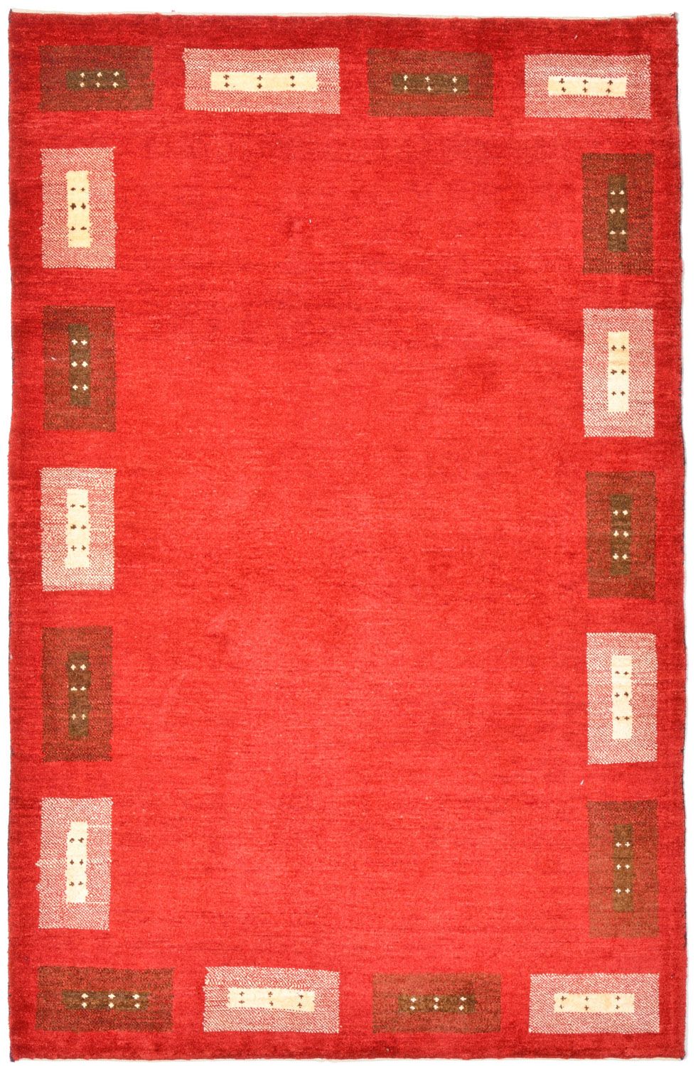 Gabbeh Tæppe - Loribaft Persisk - 166 x 104 cm - rød