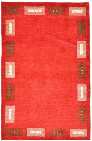 Gabbeh Tæppe - Loribaft Persisk - 166 x 104 cm - rød