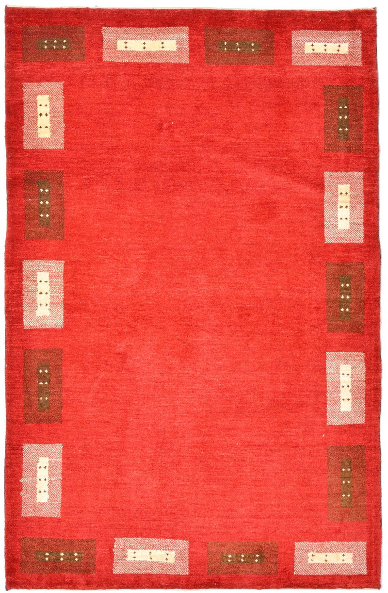 Gabbeh Tæppe - Loribaft Persisk - 166 x 104 cm - rød