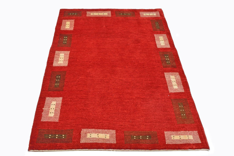 Gabbeh Tæppe - Loribaft Persisk - 166 x 104 cm - rød