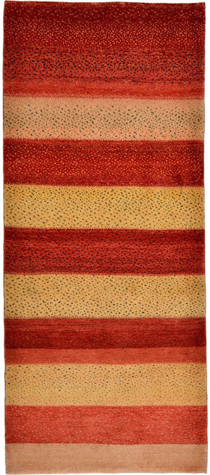 Løber Gabbeh Tæppe - Loribaft Persisk - 202 x 86 cm - rød