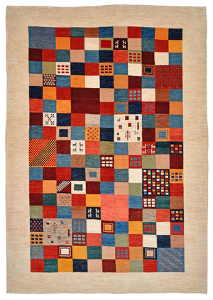 Gabbeh Tæppe - Loribaft Persisk - 327 x 224 cm - flerfarvet