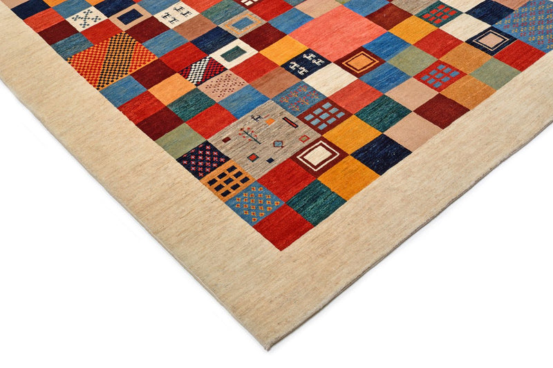 Gabbeh Tæppe - Loribaft Persisk - 327 x 224 cm - flerfarvet