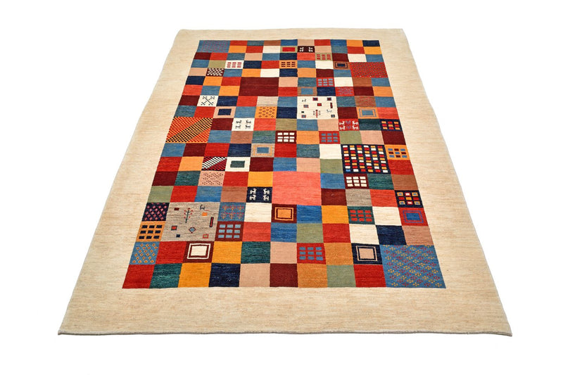 Gabbeh Tæppe - Loribaft Persisk - 327 x 224 cm - flerfarvet