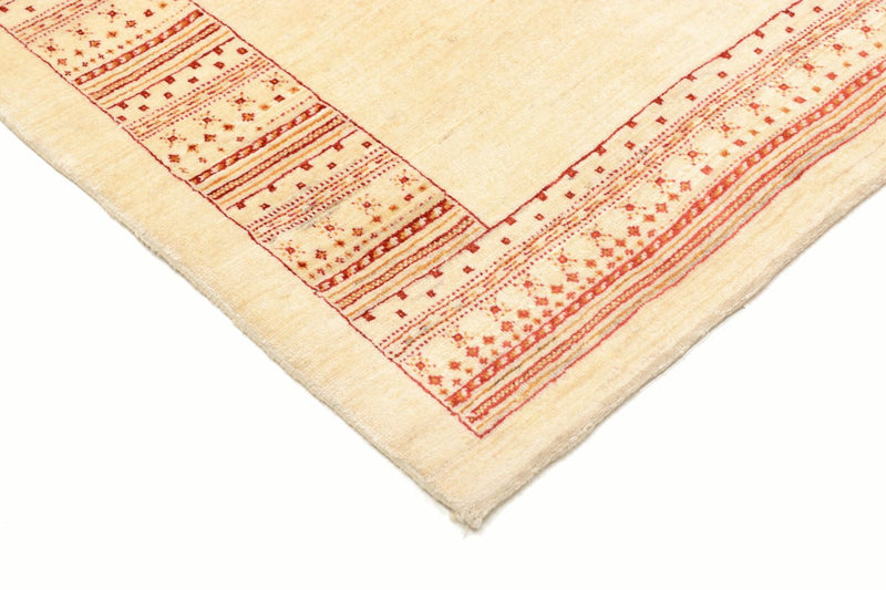 Gabbeh Tæppe - Loribaft Persisk - 198 x 150 cm - beige
