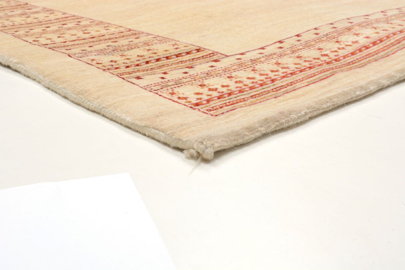 Gabbeh Tæppe - Loribaft Persisk - 198 x 150 cm - beige