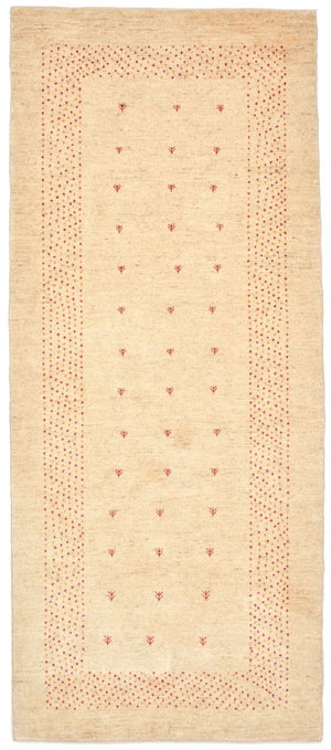 Løber Gabbeh Tæppe - Loribaft Persisk - 197 x 84 cm - natur