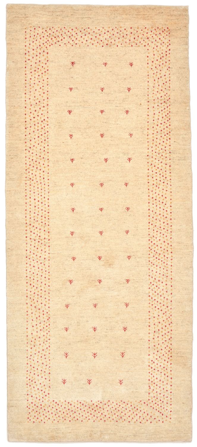 Løber Gabbeh Tæppe - Loribaft Persisk - 197 x 84 cm - natur