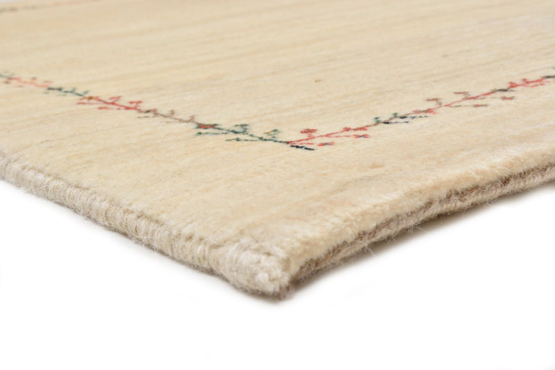 Gabbeh Tæppe - Loribaft Persisk - 93 x 64 cm - natur