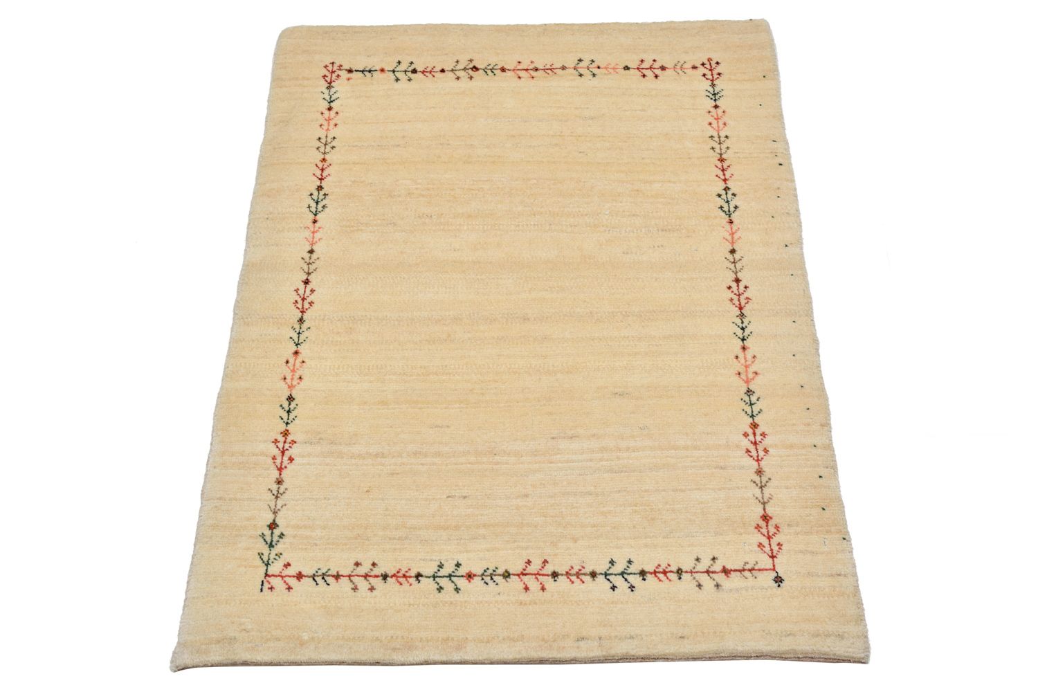 Gabbeh Tæppe - Loribaft Persisk - 93 x 64 cm - natur