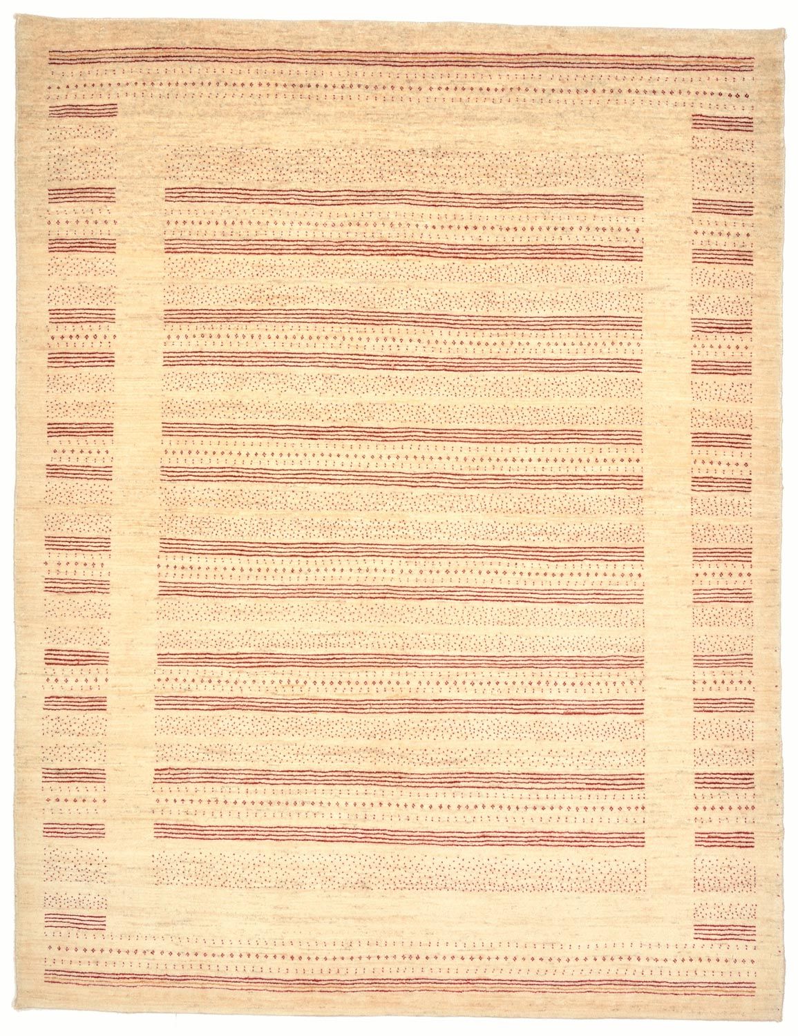 Gabbeh Tæppe - Loribaft Persisk - 202 x 153 cm - natur