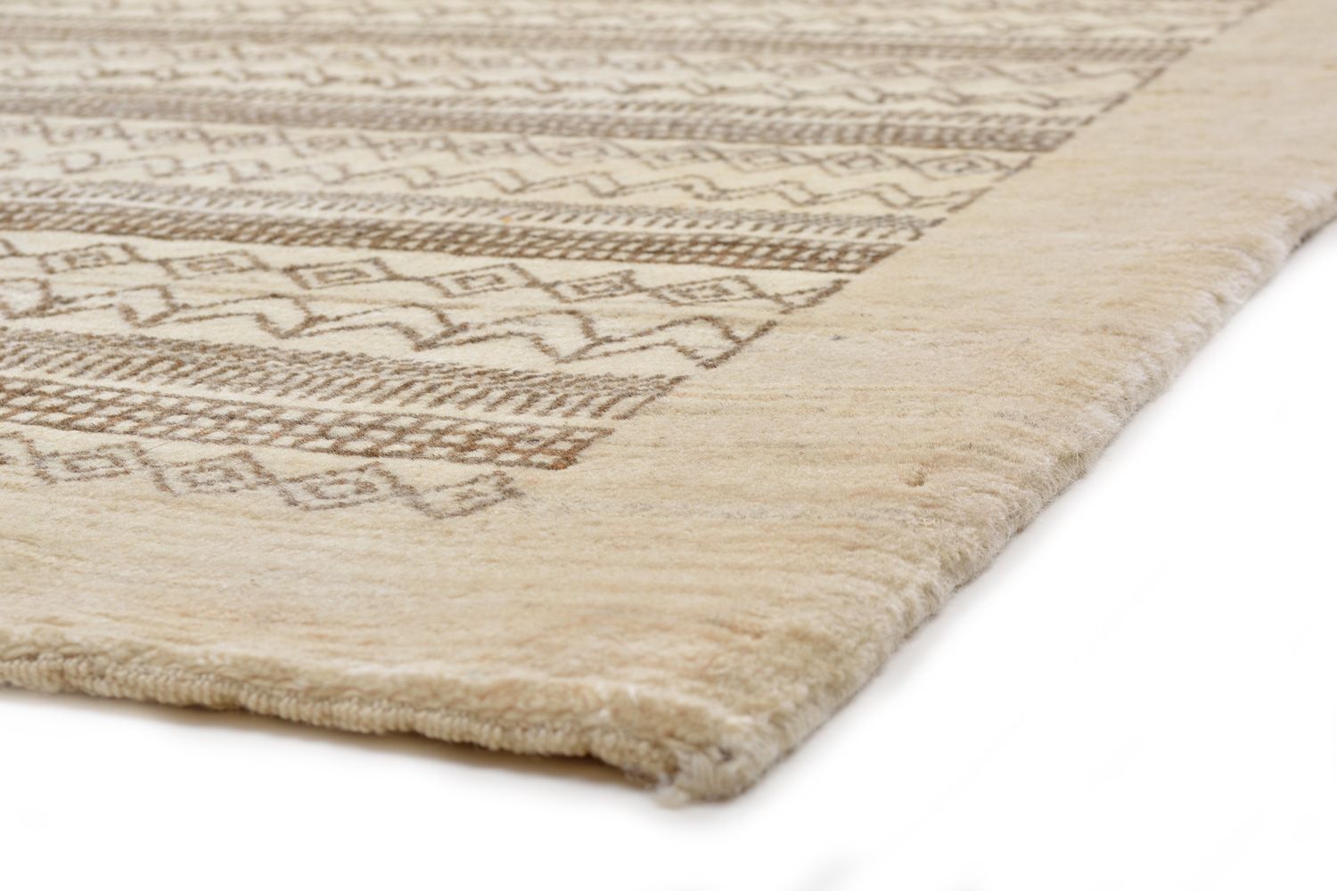 Løber Gabbeh Tæppe - Loribaft Persisk - 297 x 85 cm - sand