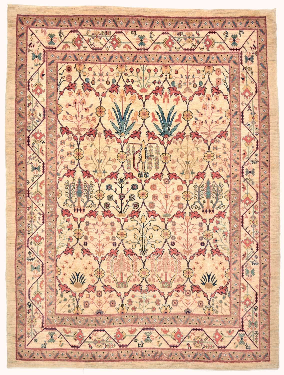 Gabbeh Tæppe - Loribaft Persisk - 236 x 175 cm - flerfarvet