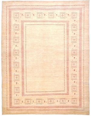 Gabbeh Tæppe - Loribaft Persisk - 417 x 309 cm - beige