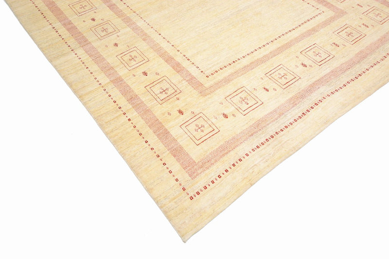 Gabbeh Tæppe - Loribaft Persisk - 417 x 309 cm - beige