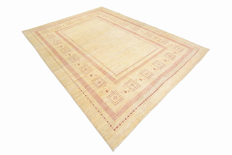 Gabbeh Tæppe - Loribaft Persisk - 417 x 309 cm - beige