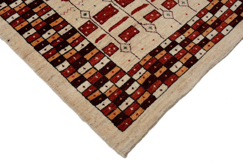 Løber Gabbeh Tæppe - Loribaft Persisk - 391 x 88 cm - flerfarvet
