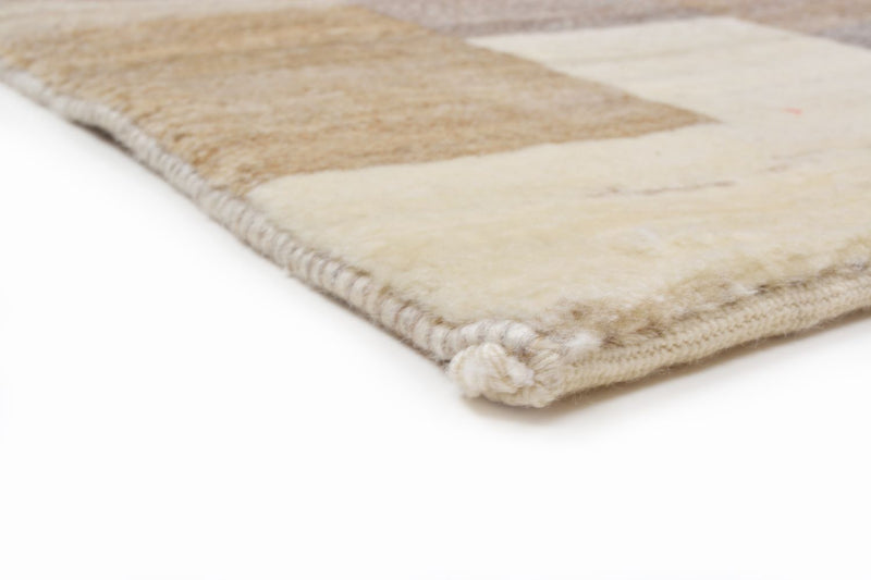 Gabbeh Tæppe - Loribaft Persisk - 146 x 122 cm - lys brun